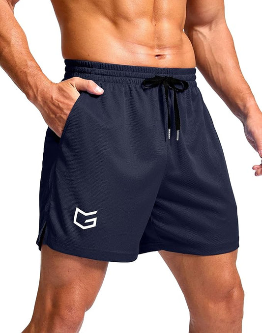 G Gradual Men's Athletic Workout Shorts with Pockets 5"/7"/9" Lightweight Quick Dry Gym Basketball Running Shorts for Men