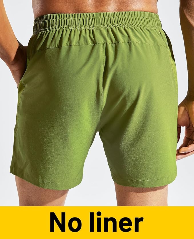 MIER Men's Workout Running Shorts Quick Dry Active 5 Inches Shorts with Pockets, Lightweight, Breathable
