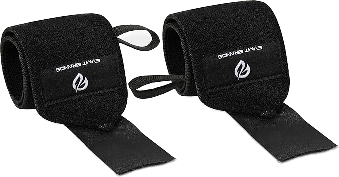EVMT Premium Weightlifting Wrist Wraps 18in. Durable Straps for Weightlifting, Enhanced Wrist Support. Ideal Lifting Straps for Strength Training.