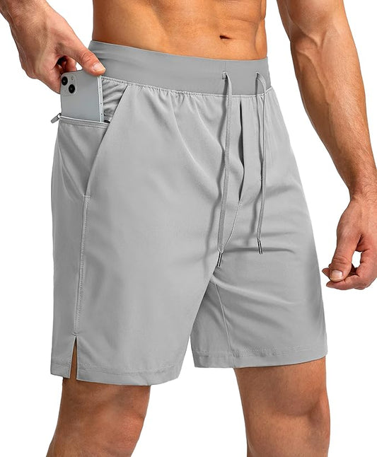 Men's Running Shorts with Zipper Pockets 9 Inch/ 7 Inch / 5 Inch Lightweight Quick Dry Gym Workout Athletic Shorts for Men