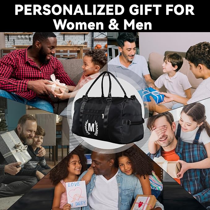 Gifts for men - Gym Bag for Men - Fitness Workout Sports Travel Duffle Bag with Wet Pocket & Shoes Compartment Father's day, Birthday or Anniversary for Men, Dark Green, GG100