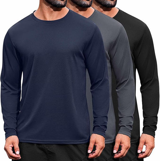 COOFANDY Long Sleeve Shirts for Men Moisture Wicking Activewear T-Shirts Workout Running Shirts