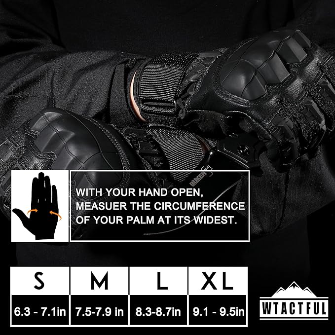 WTACTFUL Rubber Guard Tactical Gloves for Men Touchscreen Airsoft Motorcycle Hunting Outdoor