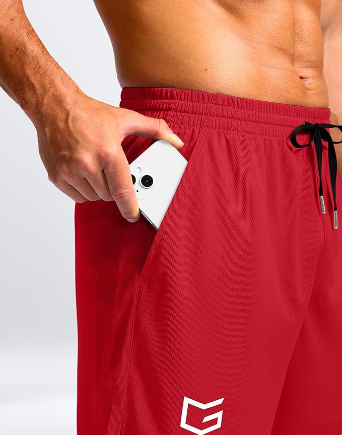 G Gradual Men's Athletic Workout Shorts with Pockets 5"/7"/9" Lightweight Quick Dry Gym Basketball Running Shorts for Men