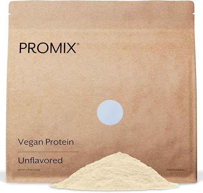 ProMix Nutrition Plant-Based Vegan Protein Powder, Unflavored - Pea Protein & Vitamin B-12 - ­Post Workout Fitness & Nutrition Shakes, Smoothies, Baking & Cooking Recipes - 2.5 Pound (Pack of 1)