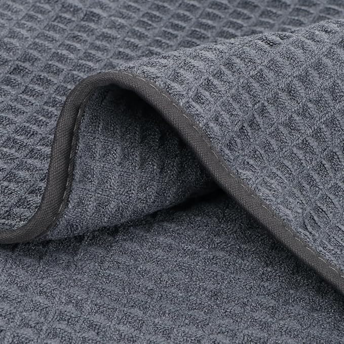 HOMEXCEL 4 Pack Microfiber Gym Towels Grey Fitness Towels Ultra Soft, Highly Absorbent and Quick Dry Towel for Gym, Shower, Hotel, Spa 15 x 25 Inch