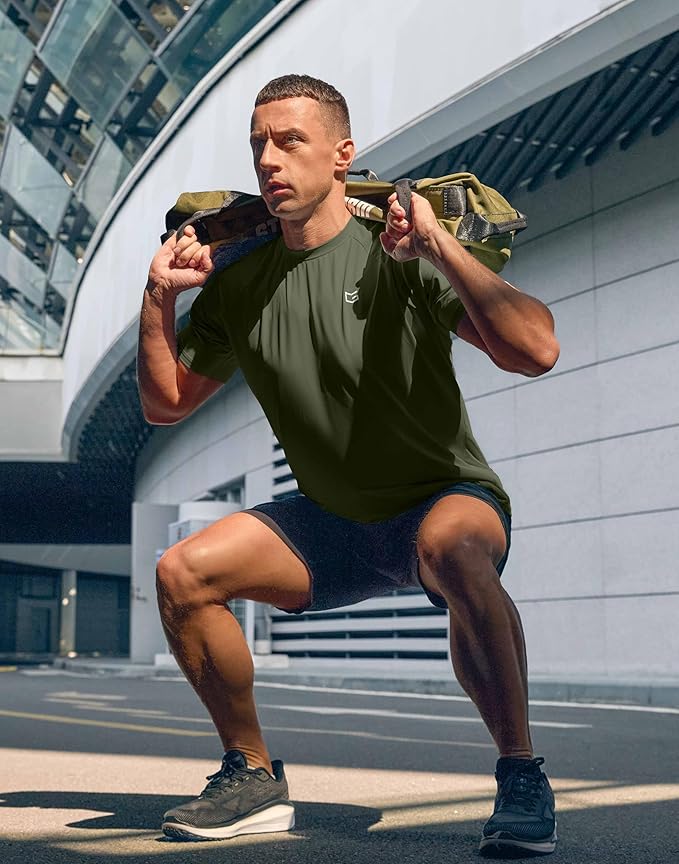 G Gradual Men's Workout Athletic T-Shirts Moisture Wicking Cooling Running Shirts Short Sleeve Performance Tee for Gym Tennis