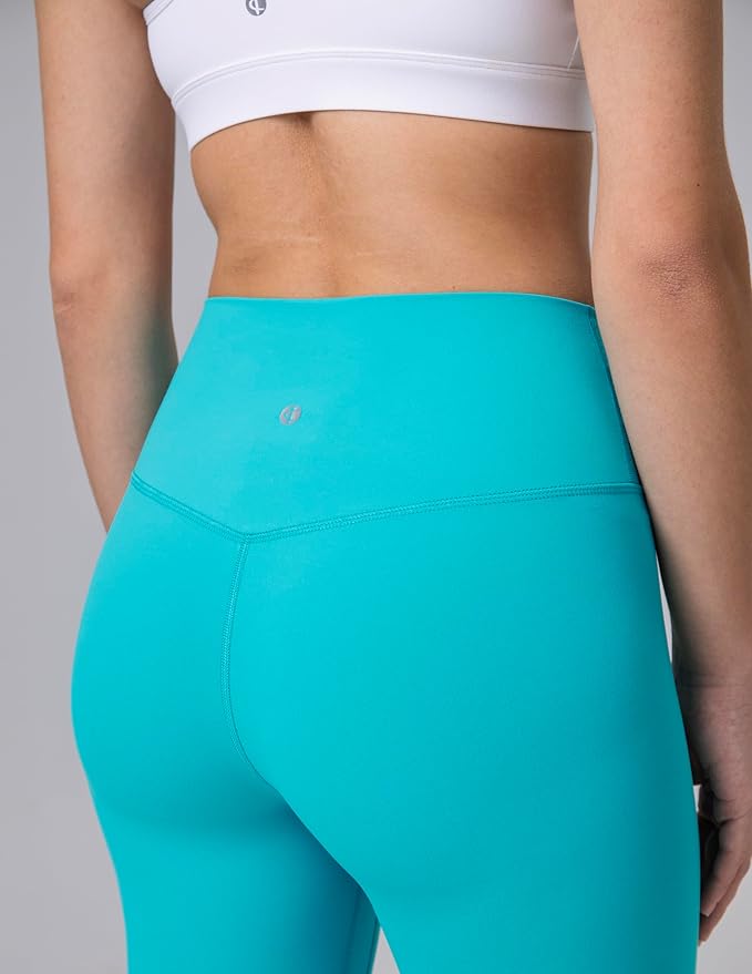 Colorfulkoala Dreamlux No Front Seam Leggings for Women 25"/28" Inseam, Seamless High Waisted Buttery Soft Yoga Pants