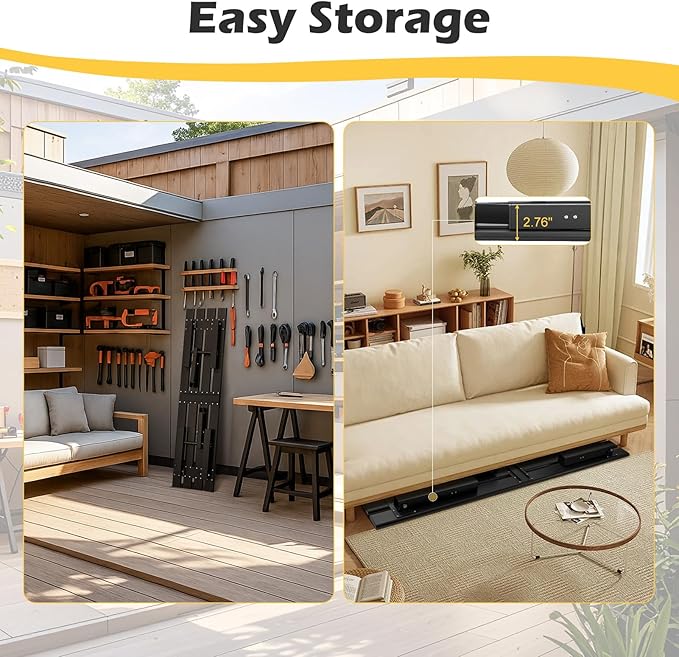 TECSPACE 4-Person Instant Folding Bench, 330 LBS Capacity Lightweight Aluminum Foldable Bench, No Assembly Required, Sets Up in 3 Seconds