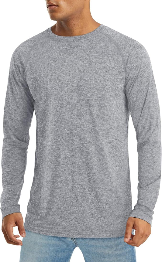MAGCOMSEN Men's Long Sleeve Shirts UPF 50+ UV Sun Protection Athletic Shirts for Hiking Running Workout Rash Guard
