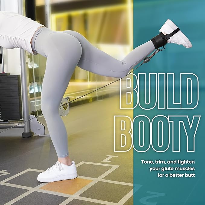 Ankle Straps for Cable Machine Woman, Balency Padded Ankle Strap for Cable Machine Kickback, Cable Ankle Attachment for Gym, Ankle Cuff, Kickback Ankle Strap for Glute Workout, Leg Extensions