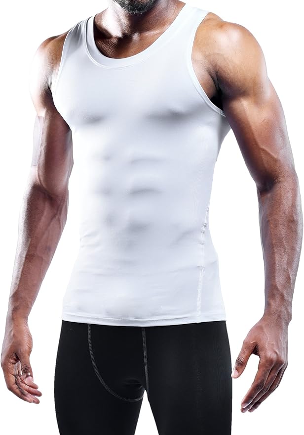 NELEUS Men's 3 Pack Dry Fit Compression Tank Top