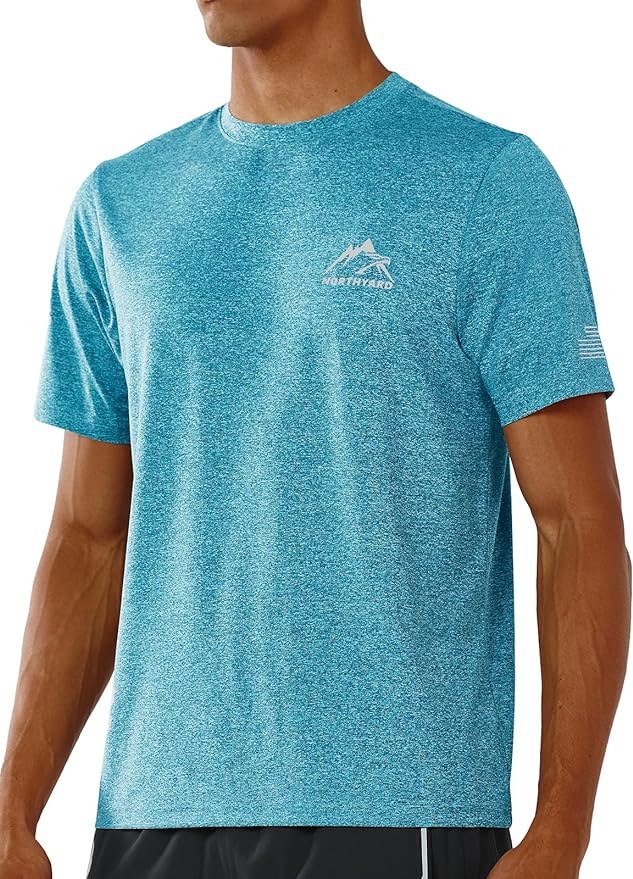 NORTHYARD Men's UPF 50+ Sun Protection Shirts Swim SPF UV Quick Dry Short Sleeve T-Shirts for Athletic Fishing Rash Guard