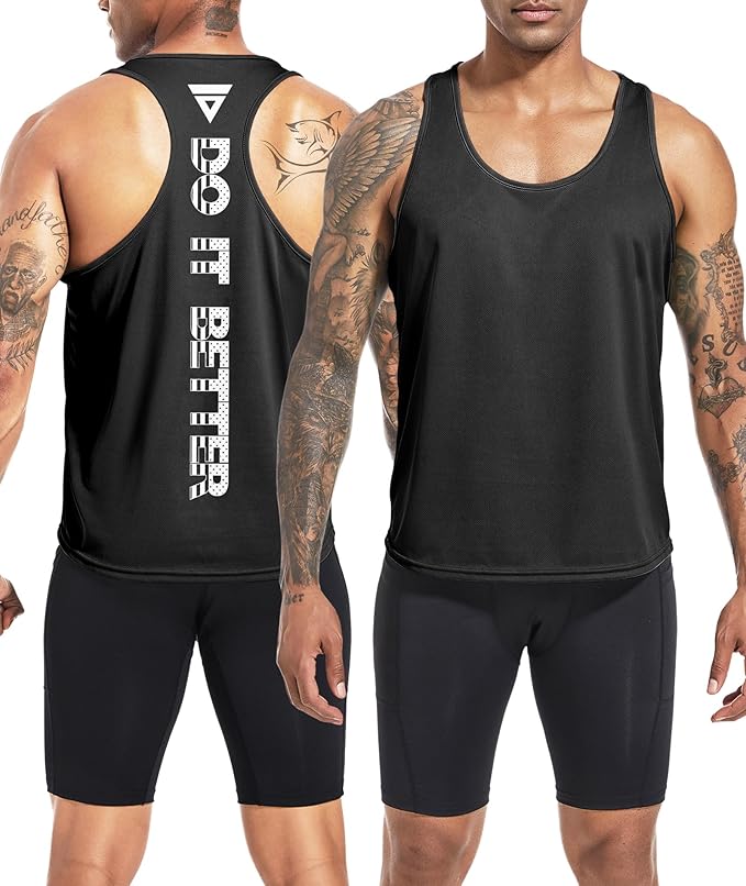 Boyzn Men's 1, 3 or 5 Pack Y-Back Workout Tank Tops, Athletic Muscle Gym Tank Tops, Fitness Bodybuilding Sleeveless T-Shirts