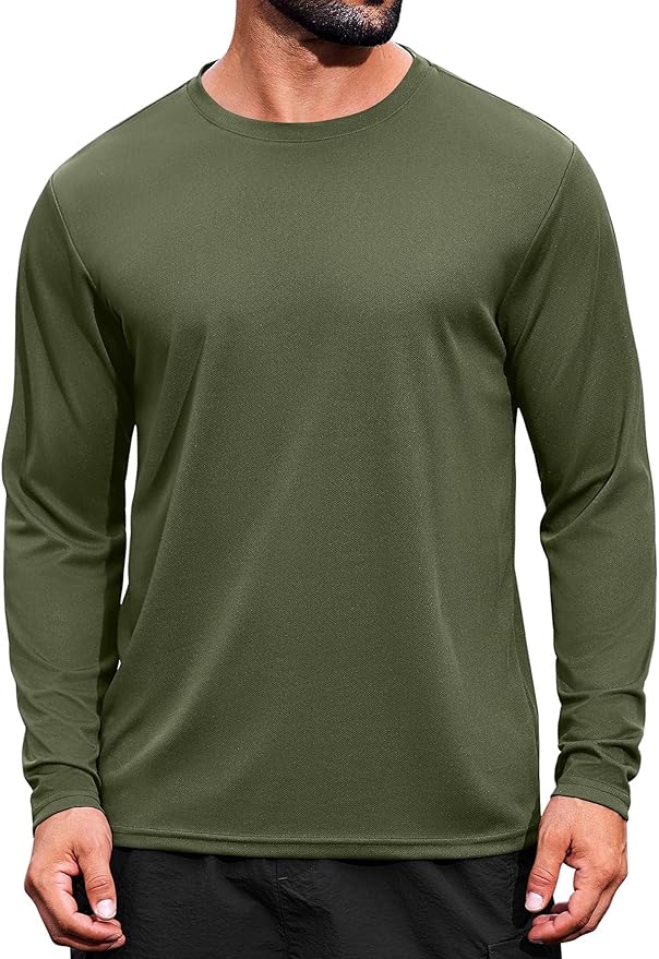 COOFANDY Long Sleeve Shirts for Men Moisture Wicking Activewear T-Shirts Workout Running Shirts
