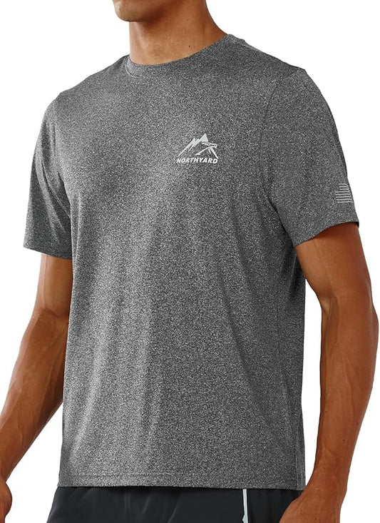 NORTHYARD Men's UPF 50+ Sun Protection Shirts Swim SPF UV Quick Dry Short Sleeve T-Shirts for Athletic Fishing Rash Guard