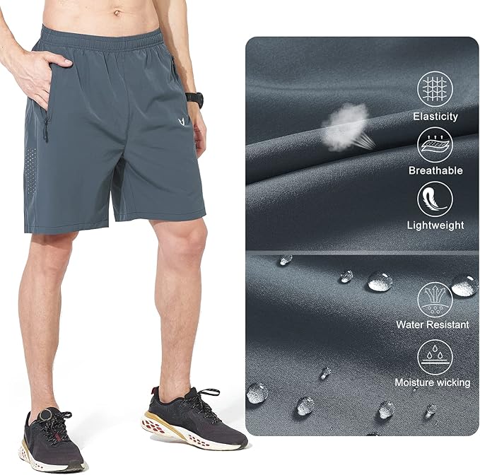 NORTHYARD Men's Athletic Running Shorts Quick Dry Workout Shorts 7"/ 5"/ 9" Lightweight Sports Gym Basketball Tennis Hiking