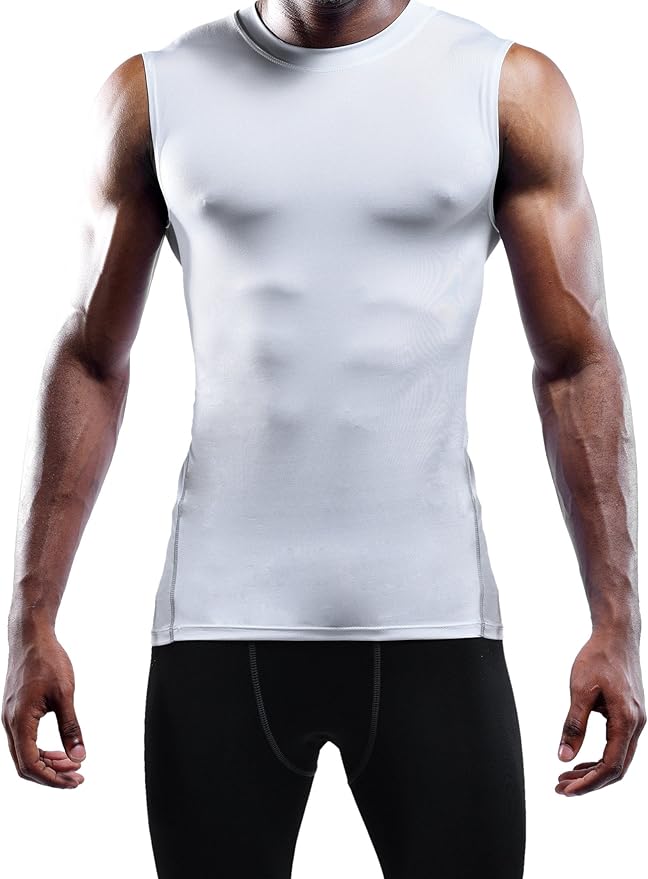 NELEUS Men's 3 Pack Dry Fit Compression Tank Top