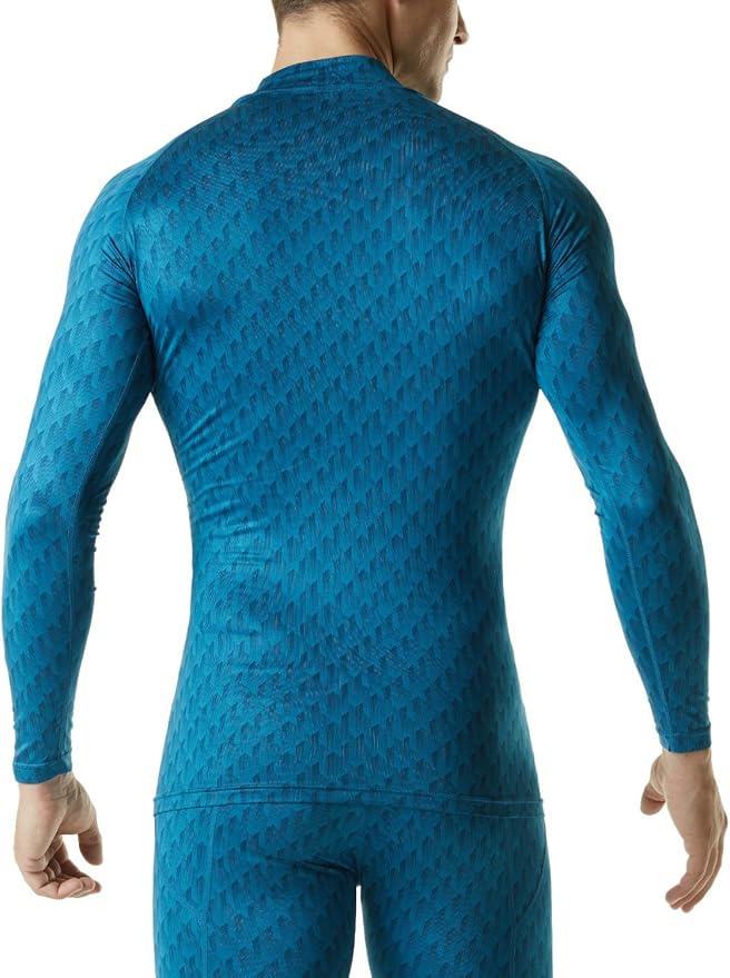 TSLA Men's Thermal Long Sleeve Compression Shirts, Mock/Turtleneck Winter Sports Running Base Layer Top