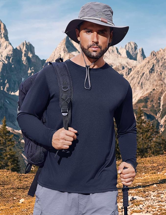 COOFANDY Long Sleeve Shirts for Men Moisture Wicking Activewear T-Shirts Workout Running Shirts