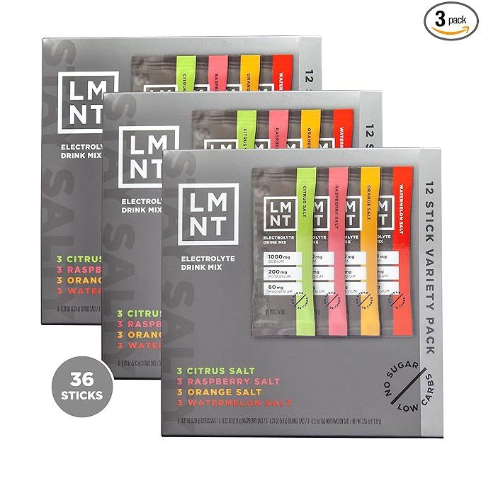 Drink LMNT Zero Sugar Electrolytes - Variety Pack Bundle | Drink Mix | 36-Count