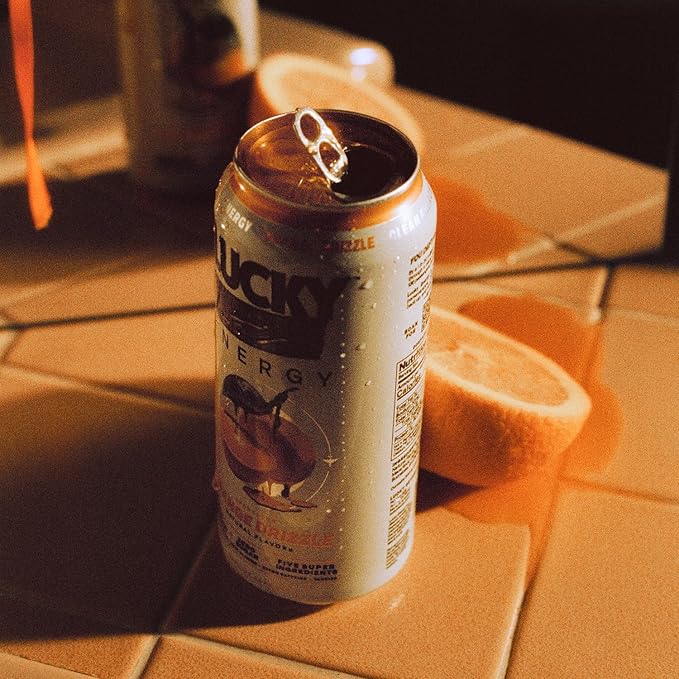 Lucky Energy Sugar Free Energy Drinks 16 Fl Oz Cans (Pack of 10) Healthy Energy Drink Variety Pack with Maca, Ginseng, Taurine, Beta-Alanine, 200mg Caffeine (Packaging may vary).