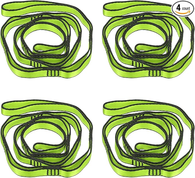 PATIKIL Daisy Chain Straps, Strong Climbing Strap Adjustable Nylon Chain Sling with Loops for Aerial Yoga Hammock Swing