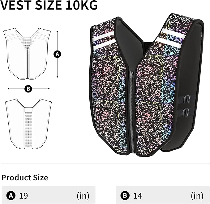 PROIRON Weighted Vest Soft Washable for Men Women Kids 6.5lbs/11lbs/17.5lbs/22lbs,Fully Reflective Running Weight Vest,No Leakage Weighted Vest for Fitness,Workout,Weight Loss,Strength Training
