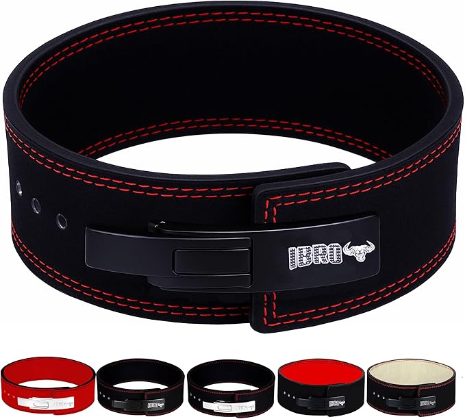 IBRO Powerlifting Lever Gym Belt – Power 8MM, 10MM or 13MM Extreme Heavy Duty Genuine Leather Belts - Squats Deadlifts Bodybuilding Weight Lifting IPF Power Lifting Strongman for Men