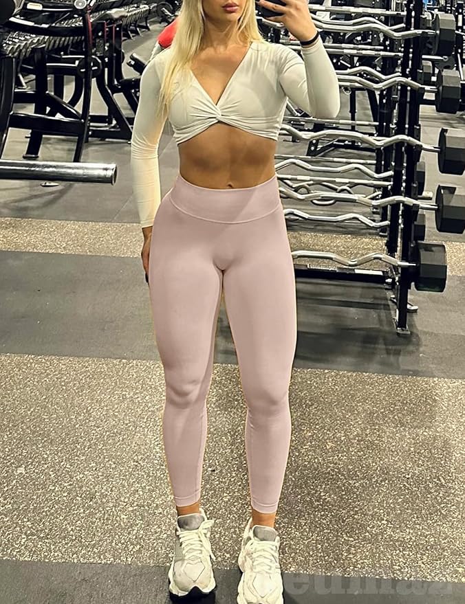 Scrunch Butt Lifting Leggings for Women Gym Seamless Workout Leggings Mid Low Waist Tummy Control Yoga Pants