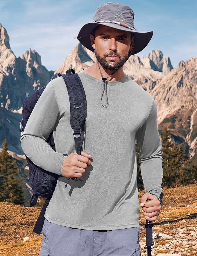 COOFANDY Long Sleeve Shirts for Men Moisture Wicking Activewear T-Shirts Workout Running Shirts