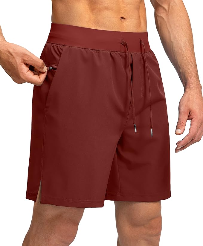 Men's Running Shorts with Zipper Pockets 9 Inch/ 7 Inch / 5 Inch Lightweight Quick Dry Gym Workout Athletic Shorts for Men