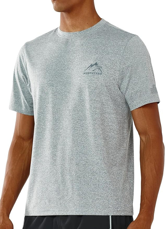 NORTHYARD Men's UPF 50+ Sun Protection Shirts Swim SPF UV Quick Dry Short Sleeve T-Shirts for Athletic Fishing Rash Guard