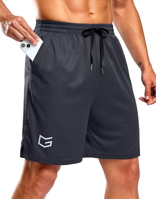 G Gradual Men's Athletic Workout Shorts with Pockets 5"/7"/9" Lightweight Quick Dry Gym Basketball Running Shorts for Men