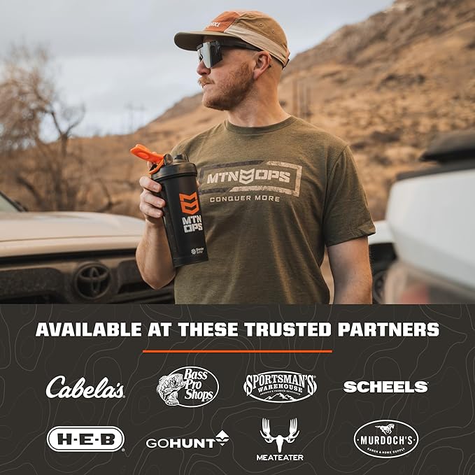 MTN OPS Cameron Hanes Keep Hammering Whey Protein Powder, Chocolate Caramel Flavor, 30 Servings