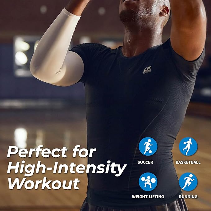 LP SUPPORT Men’s AIR Compression Short Sleeve Top ARM2301S - Workout, Gym, Yoga - Ultimate Comfort & Support Shapewear