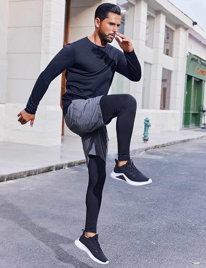 COOFANDY Long Sleeve Shirts for Men Moisture Wicking Activewear T-Shirts Workout Running Shirts