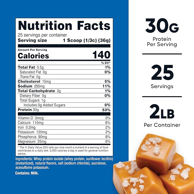 Nutricost Whey Protein Isolate (Salted Caramel) 2LBS
