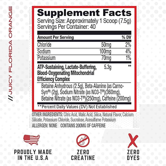 Purus Labs CONDENSE PreWorkout Powder, 40 Servings (Juicy Florida Orange)