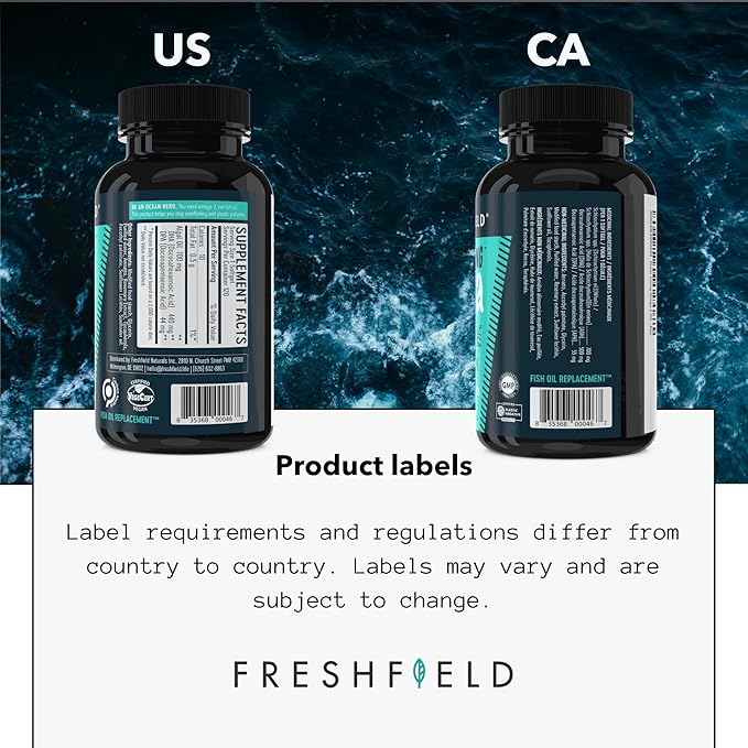 Ocean Saving Omega, Algae Omega 3, DHA Supplement, 4-Month Supply, Sustainably Sourced, Highest Levels of DHA per Capsule (440 mg), w/DPA