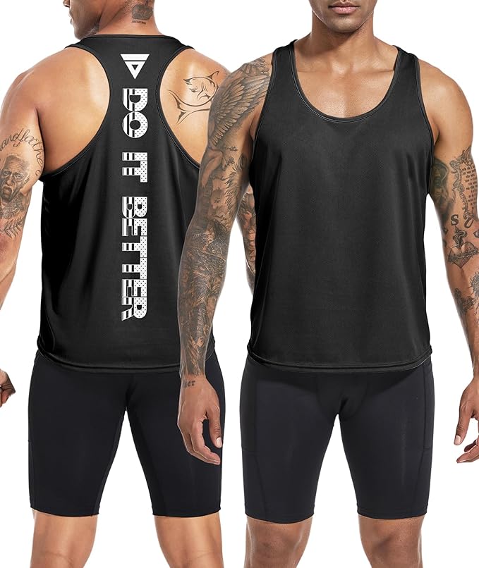 Boyzn Men's 1, 3 or 5 Pack Y-Back Workout Tank Tops, Athletic Muscle Gym Tank Tops, Fitness Bodybuilding Sleeveless T-Shirts