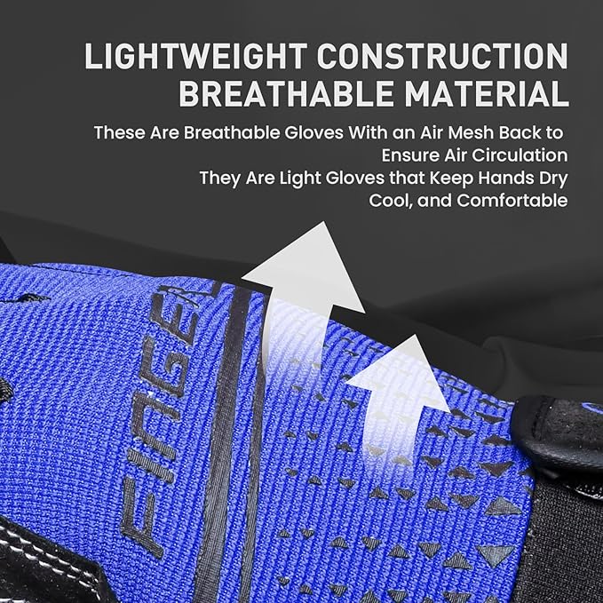 Full Finger Workout Gloves Weight Lifting Touchscreen for Men Women with Padding, Full Hand Gym Exercise Gloves Male Female, Non Slip Fitness Gloves Extra Grip for Cycling Climbing Hiking