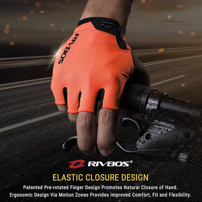 RIVBOS Cycling Gloves Bike Gloves for Men Women with Anti-Slip Shock-Absorbing Pad for Bicycle/Workout/Road Bike/Gym/Driving CHG001