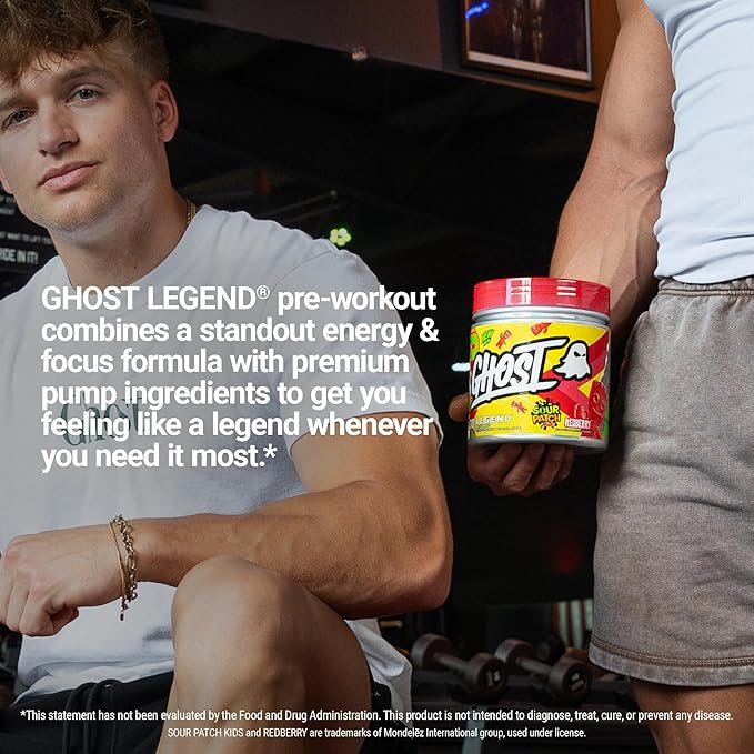 GHOST Legend Pre-Workout Powder, SPK Redberry - 30 Servings – Pre-Workout for Men & Women with Choline, L-Citrulline, & Beta Alanine for Energy & Focus