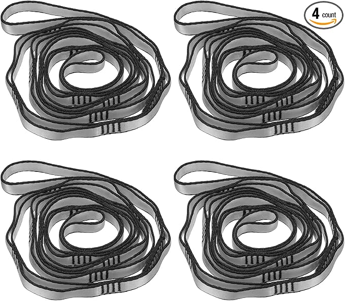 PATIKIL Daisy Chain Straps, Strong Climbing Strap Adjustable Nylon Chain Sling with Loops for Aerial Yoga Hammock Swing