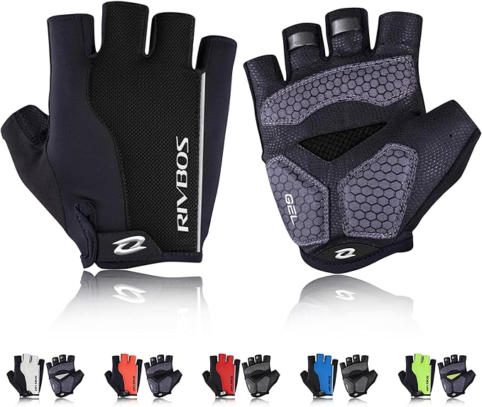 RIVBOS Cycling Gloves Bike Gloves for Men Women with Anti-Slip Shock-Absorbing Pad for Bicycle/Workout/Road Bike/Gym/Driving CHG001
