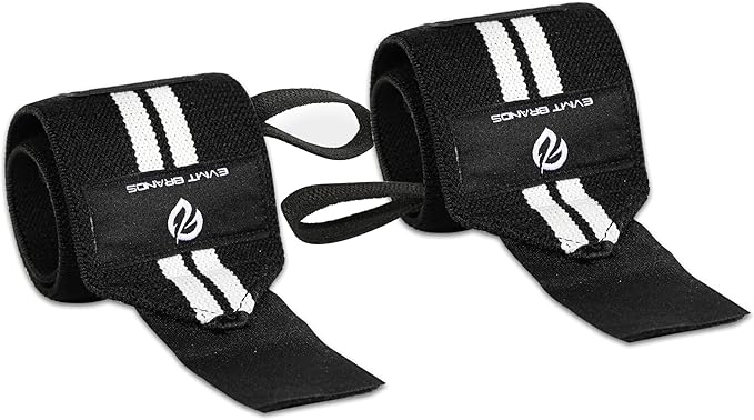 EVMT Premium Weightlifting Wrist Wraps 18in. Durable Straps for Weightlifting, Enhanced Wrist Support. Ideal Lifting Straps for Strength Training.