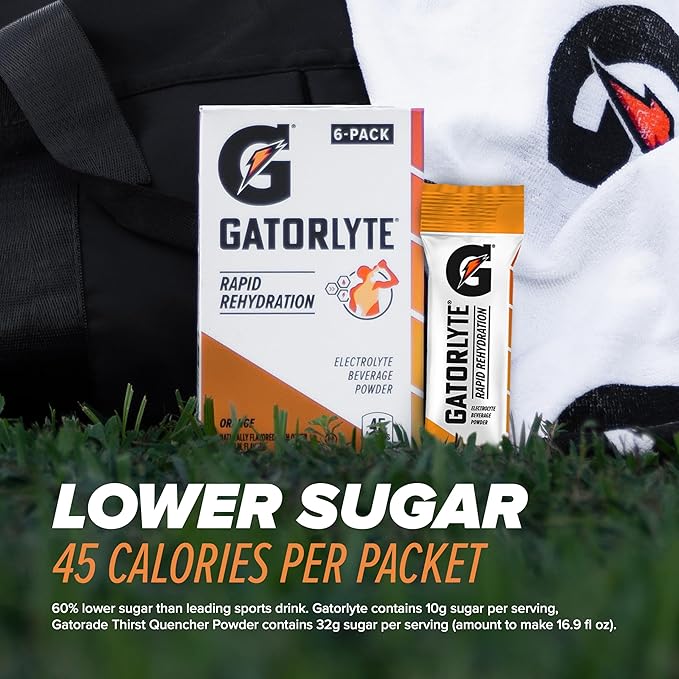 Gatorlyte Powder Cherry Lime, makes 16.9oz serving, net weight 3.1 oz (Pack of 6)