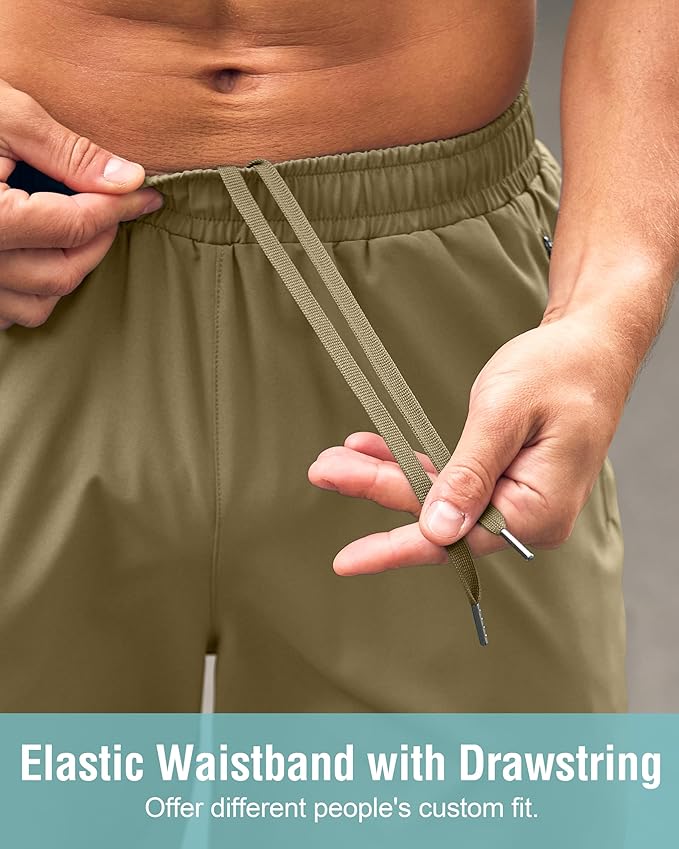 G Gradual Men's Athletic Running Shorts with Zipper Pockets Quick Dry 7"/ 5"/ 9" Workout Gym Shorts for Basketball Hiking