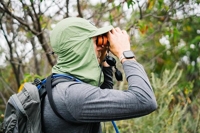 Tillak Chamisa Sun Hat, Lightweight Nylon 5 Panel Cap with Hide-able Neck Shade and Spring Cord